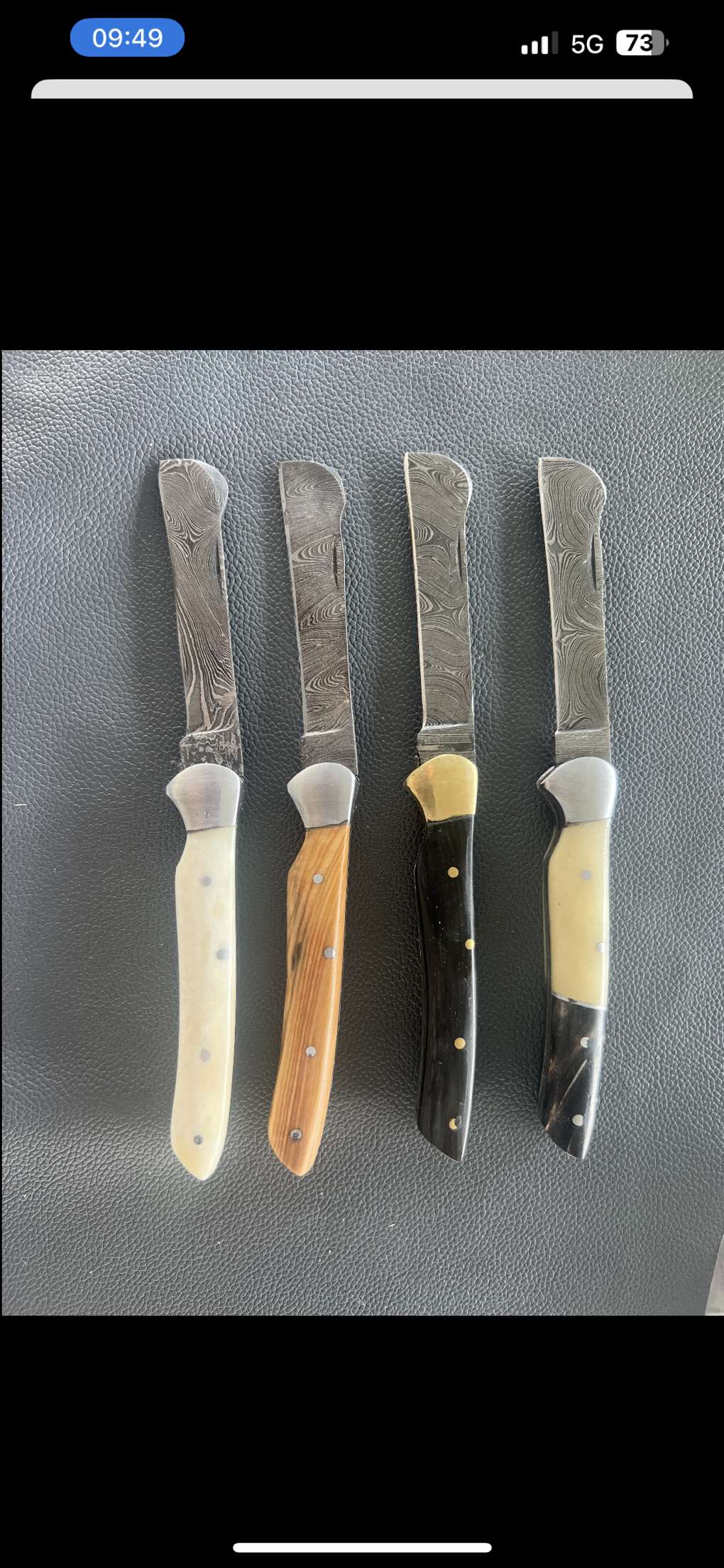 Grand greffoir lame damas