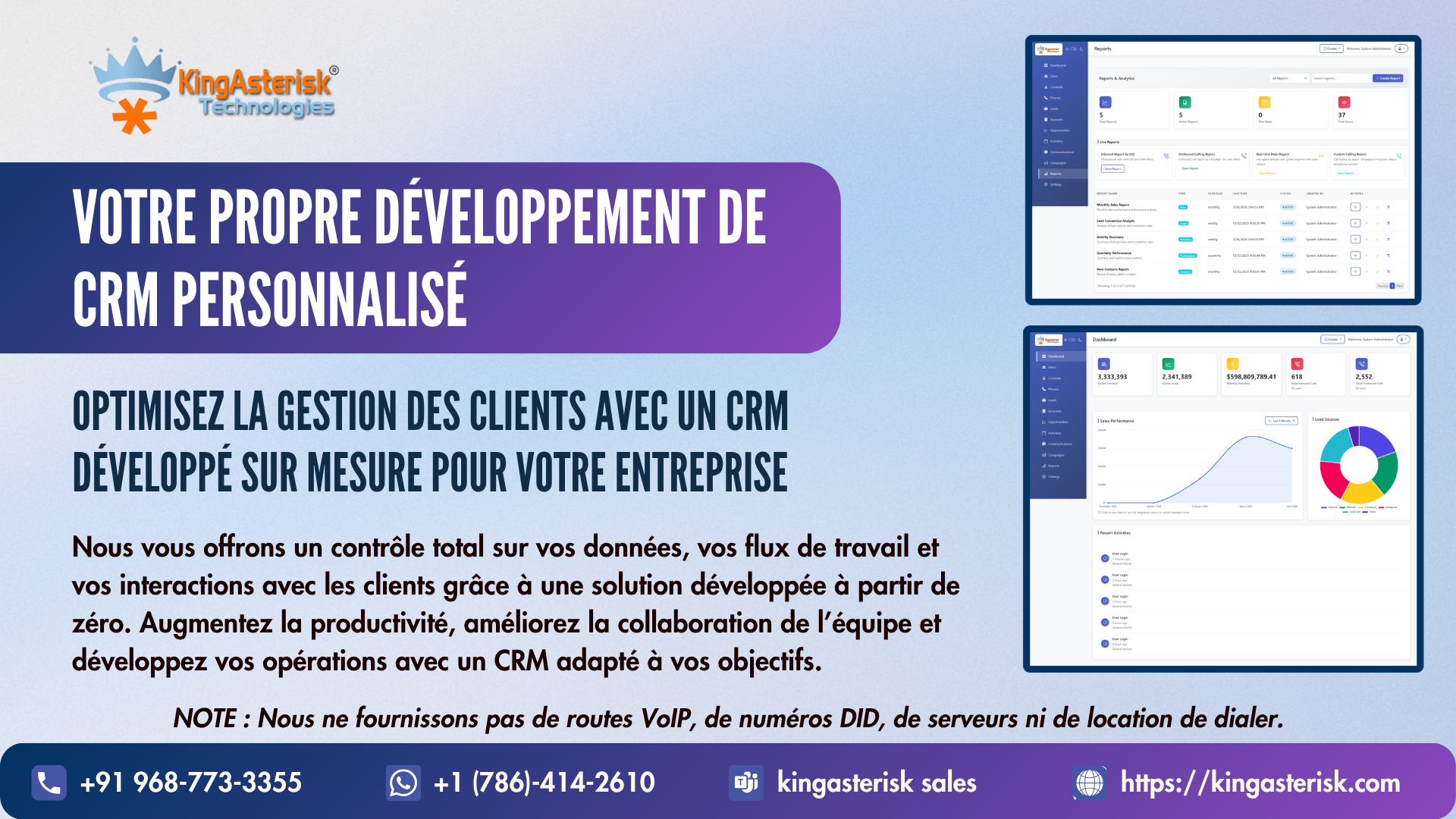 Développement de CRM personnalisé