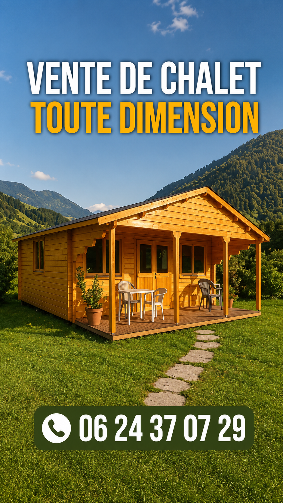 Vente de Chalet, toute dimension