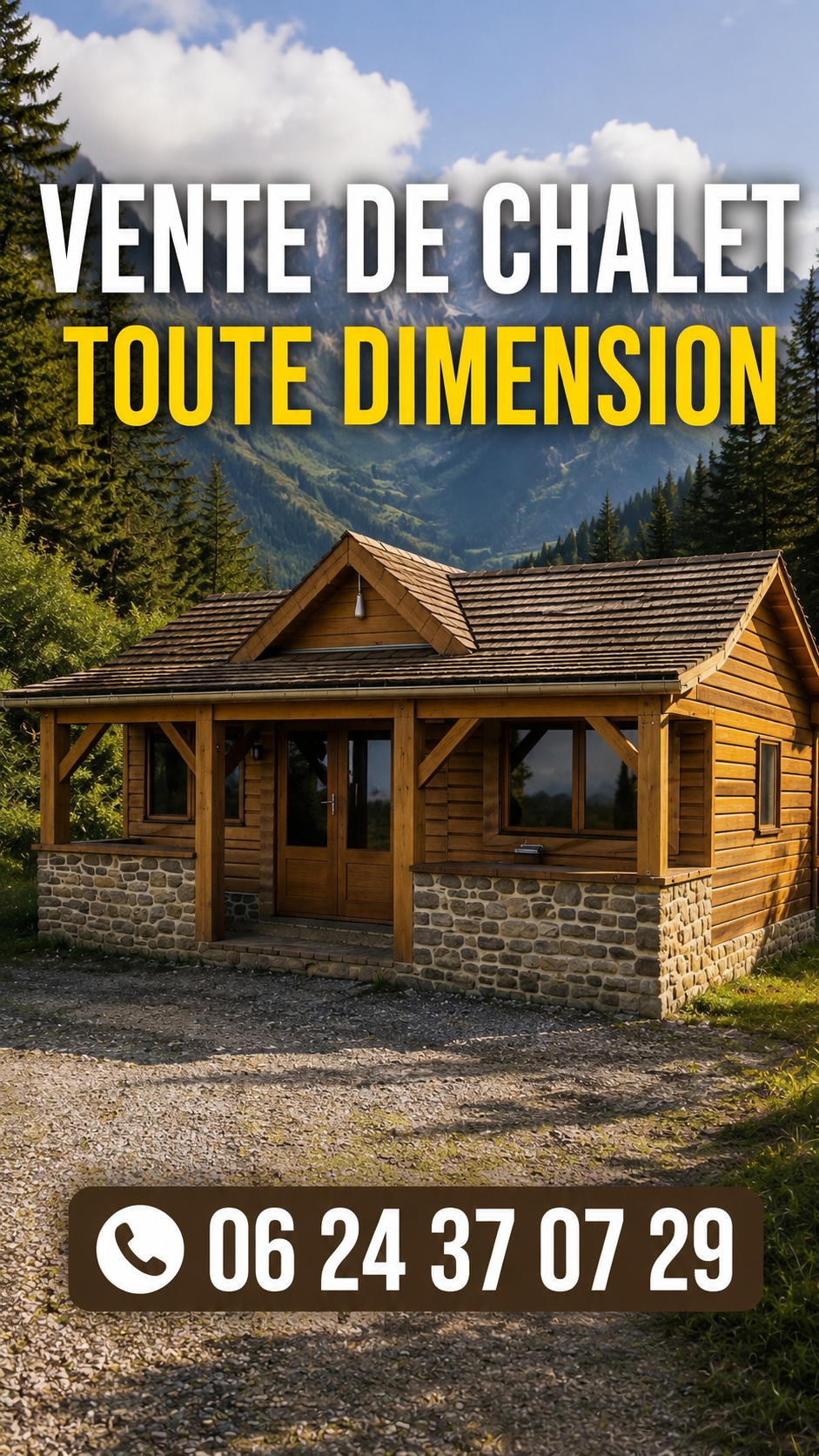 Vente de Chalet, toute dimension